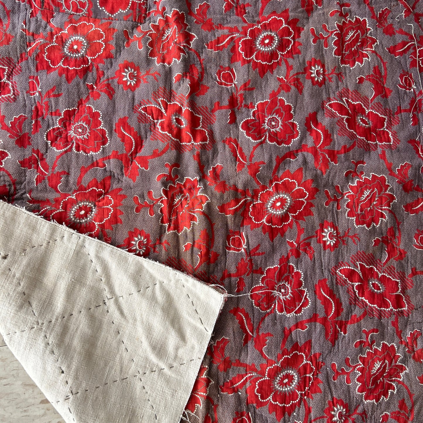 French Floral Quilted Piece