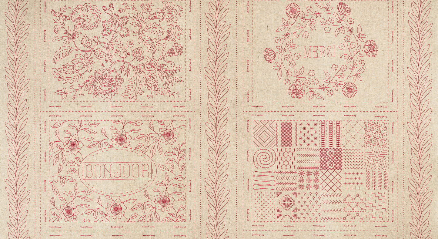Bonheur De Jour Linen Embroidery Sampler