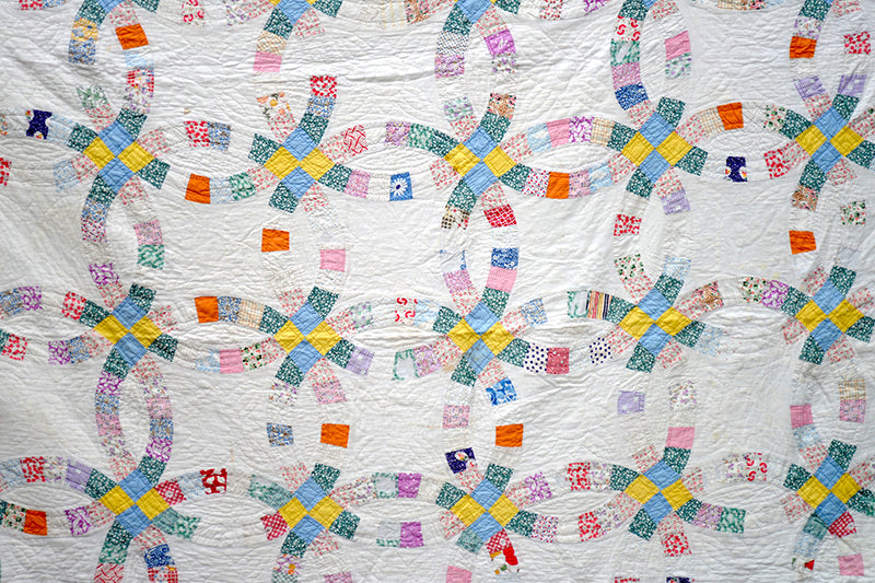 Antique Double Wedding Ring Quilt