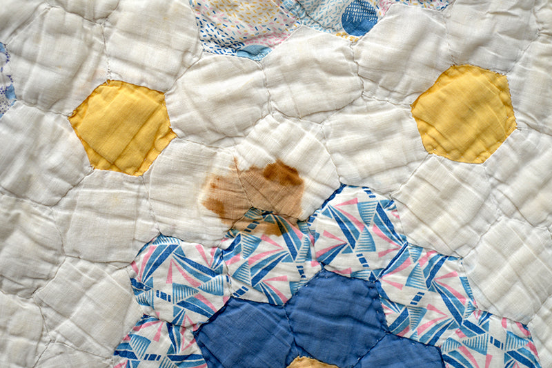 Antique Grandmother's Flower Quilt