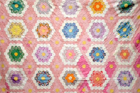 Antique Grandmother's Garden Quilt
