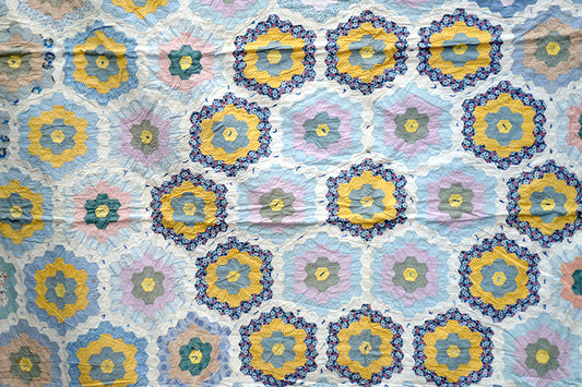 Antique Grandmother's Garden Quilt