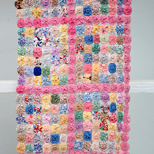 Antique Unfinished Yo-Yo Quilt