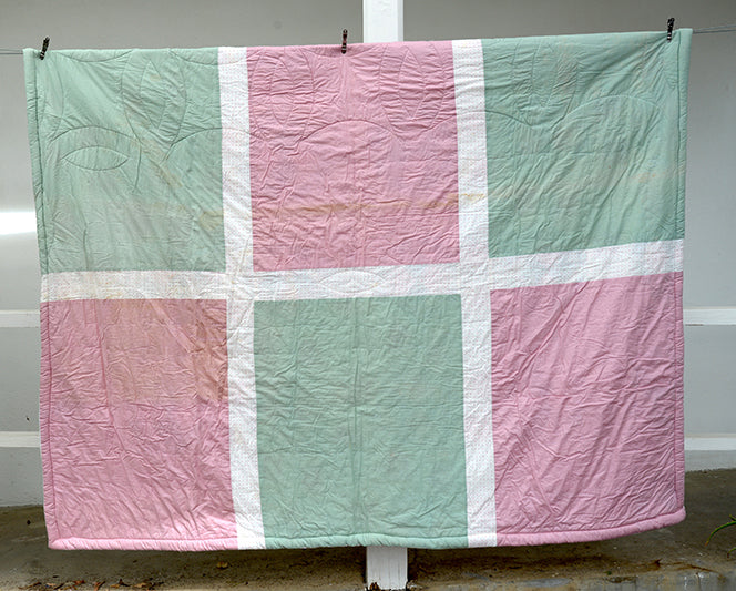 Vintage Double Wedding Ring Quilt