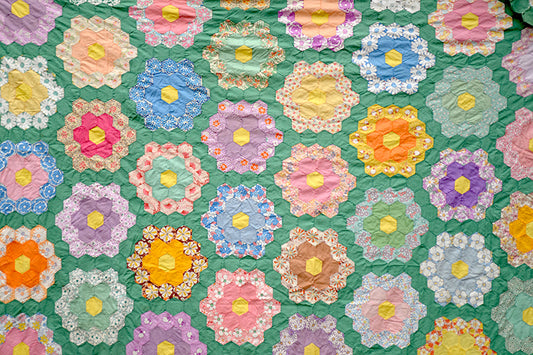 Antique Grandmothers Garden Quilt Top