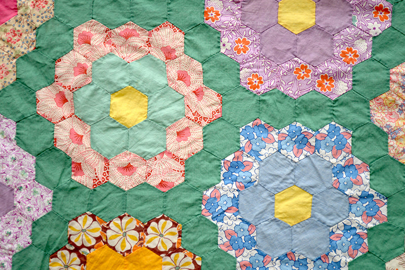 Antique Grandmothers Garden Quilt Top