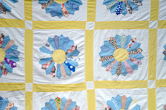 Vintage Dresden Plate Quilt Top