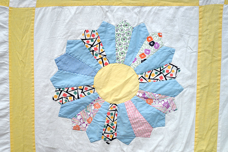 Vintage Dresden Plate Quilt Top
