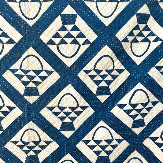 Antique Indigo Basket Quilt