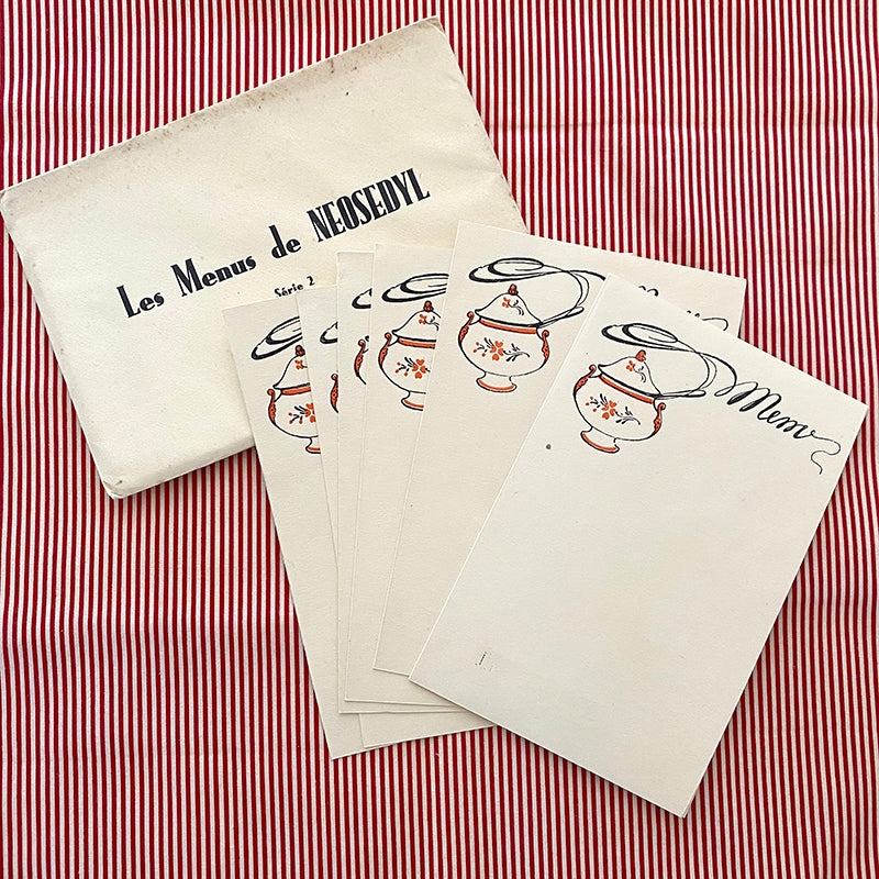 Vintage French Menu Cards