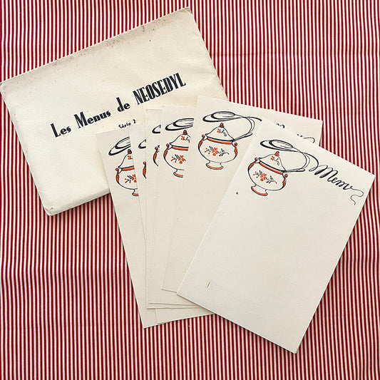 Vintage French Menu Cards