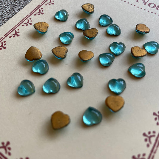 Vintage Aqua Hearts
