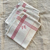 Vintage French Tea Towel - PB Monogram - Set of Two