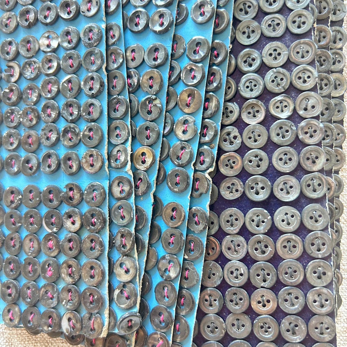 Antique Mother of Pearl Button Card