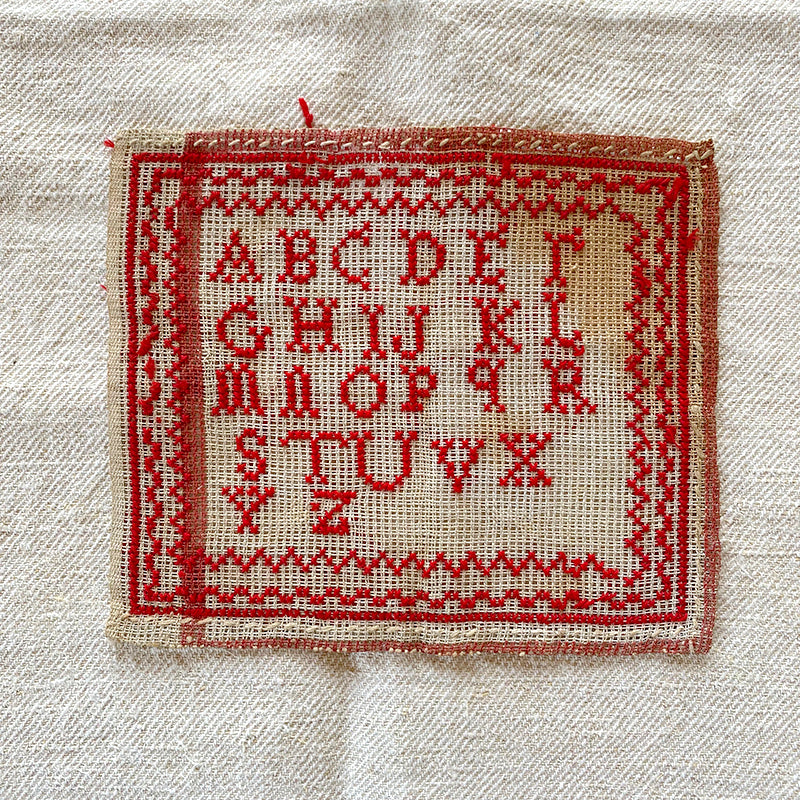 Vintage Redwork Sampler A