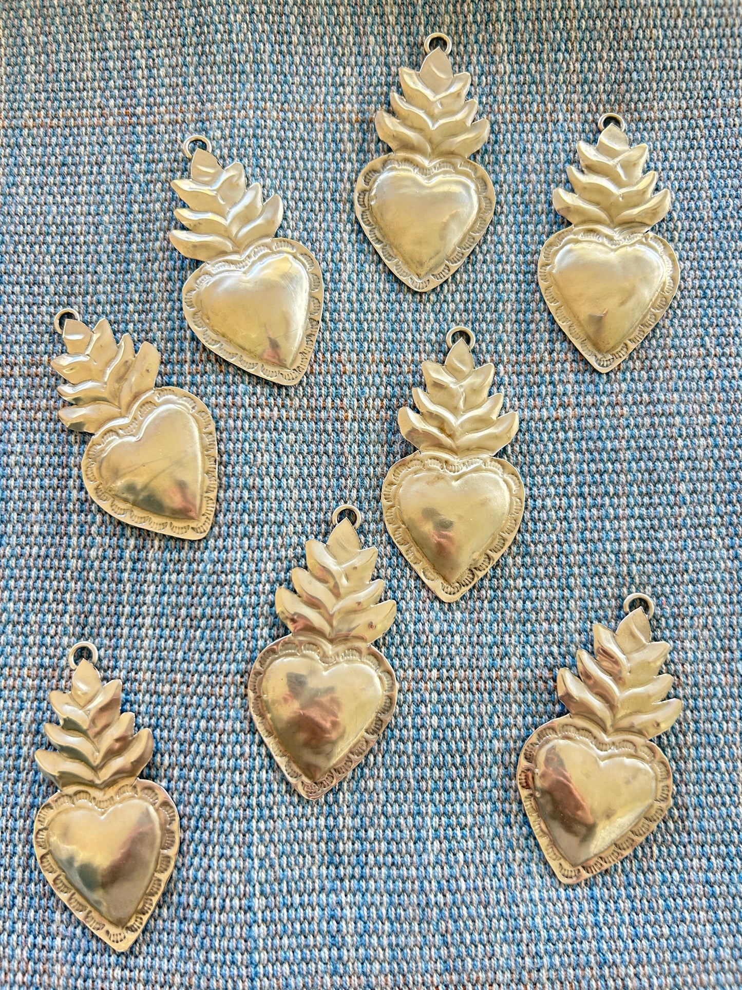 German Silver Heart Milagro