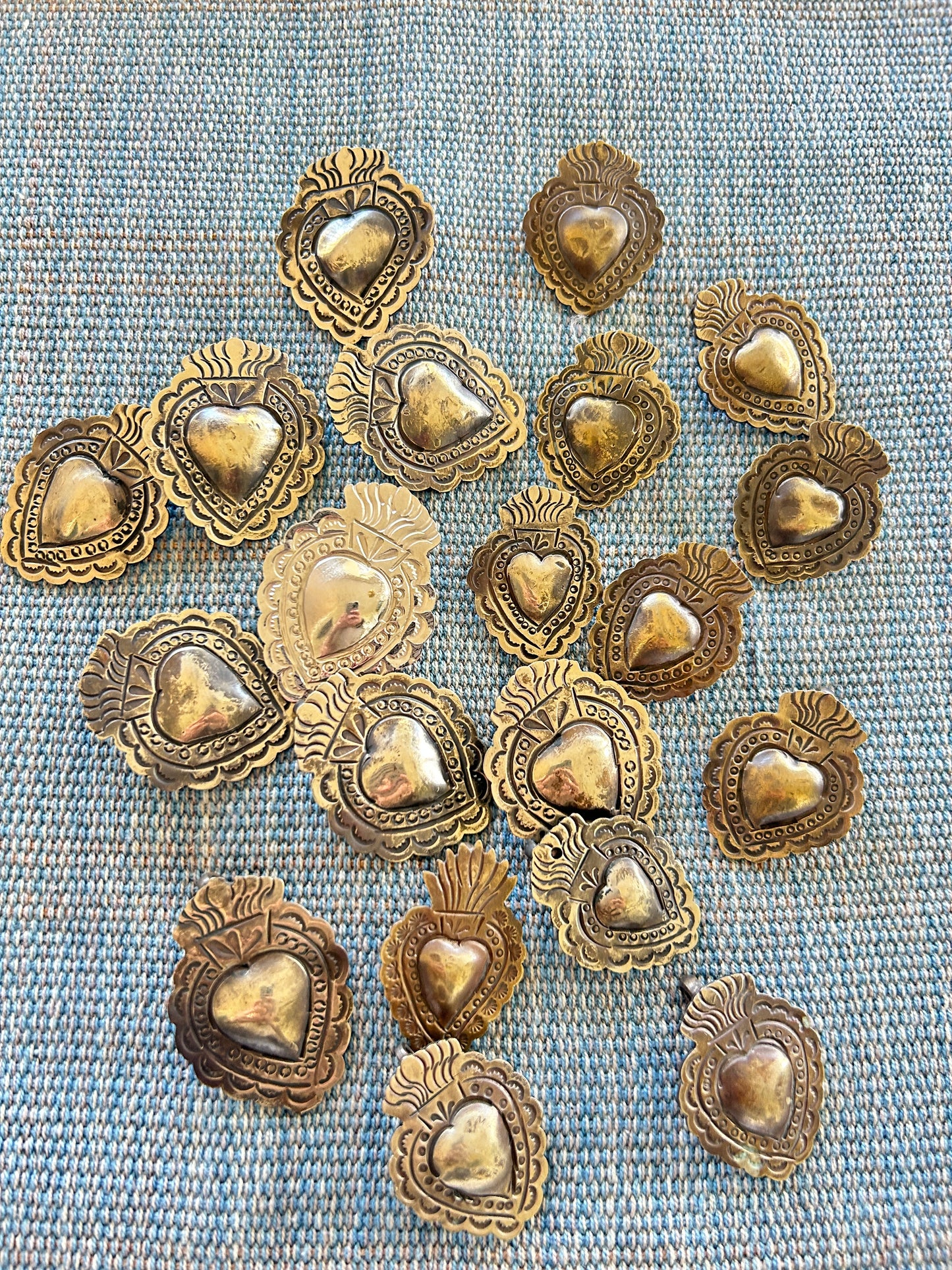 Heart Milagro Charms - Small and Medium