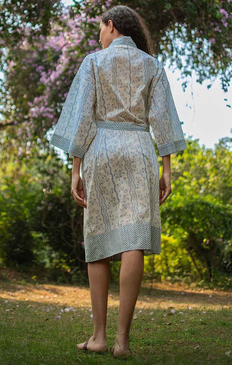 L'Esprit de Provence Kimono - Bouquet Stripe