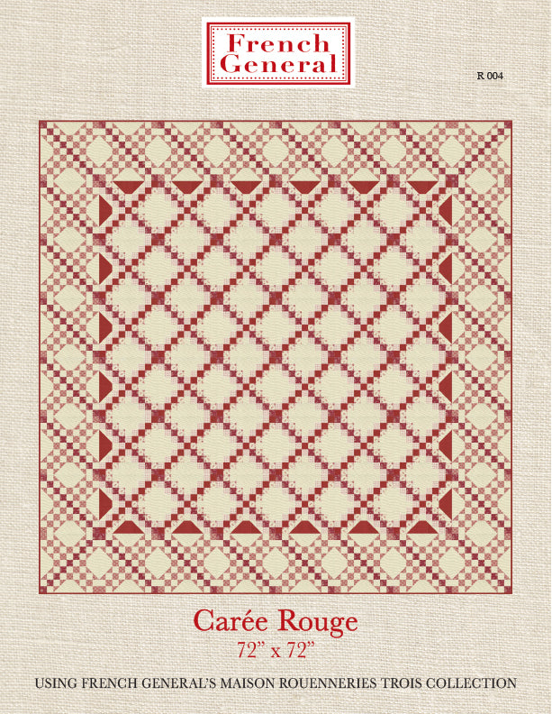 Caree Rouge Quilt Pattern - Rouenneries Trois