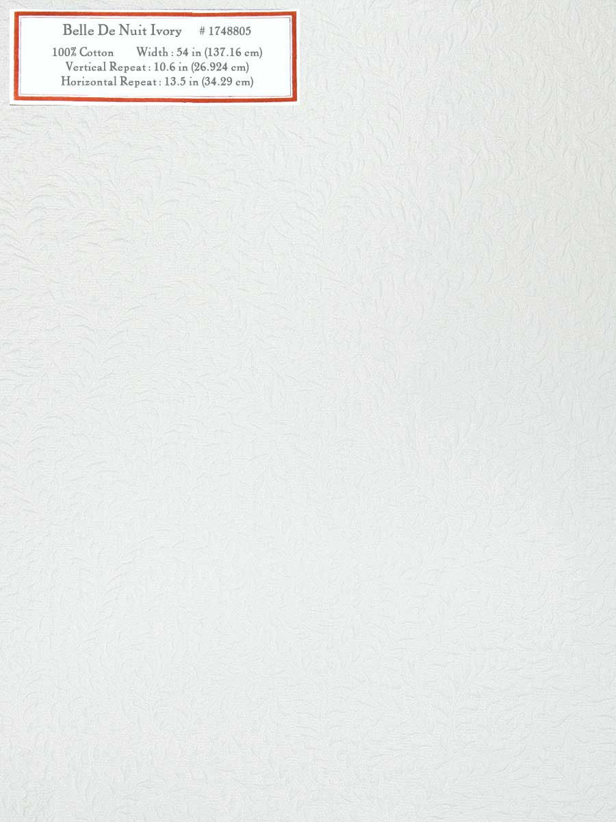 Home Decorative Fabric - Belle De Nuit Ivory