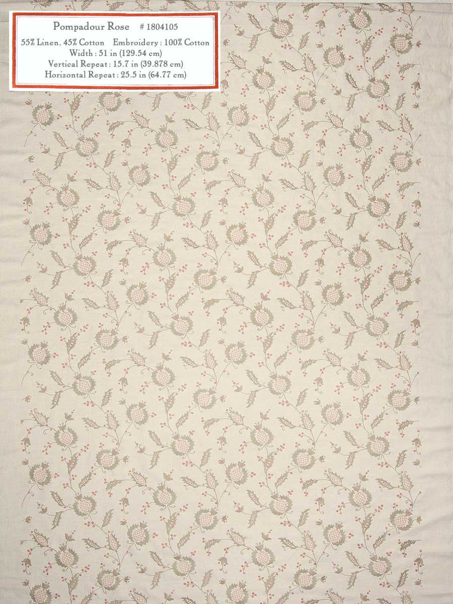 Home Decorative Fabric - Pompadour Rose
