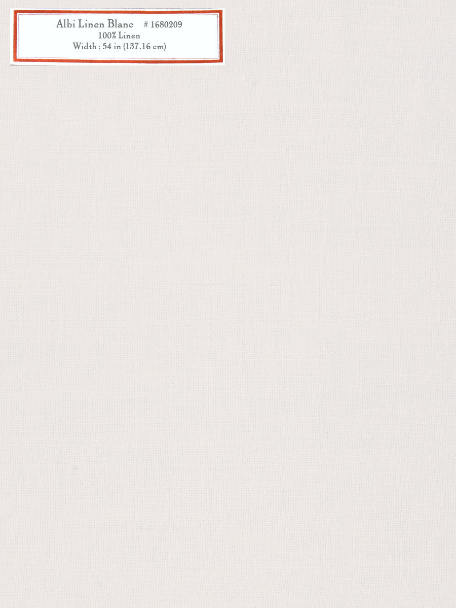 Home Decorative Fabric - Albi Linen Blanc