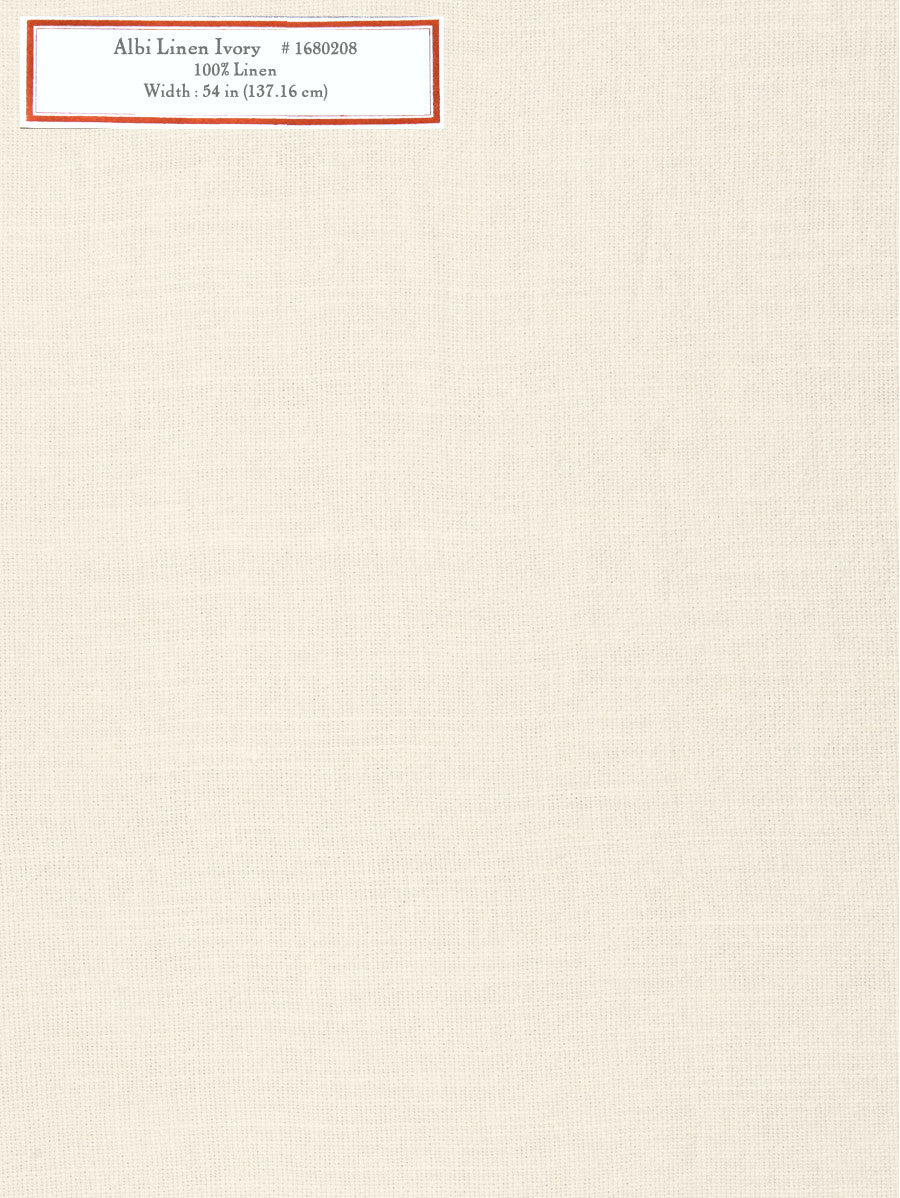 Home Decorative Fabric - Albi Linen Ivory