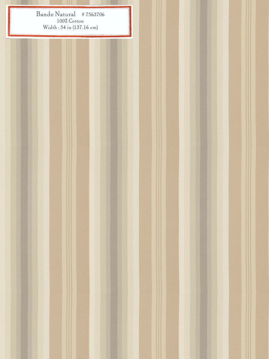 Home Decorative Fabric - Bande Natural