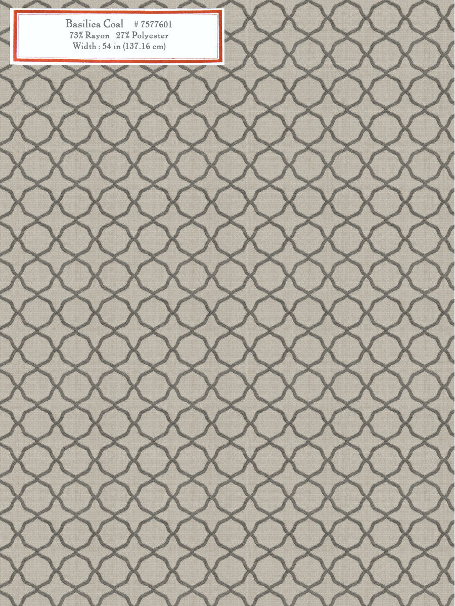 Home Decorative Fabric - Basilica Coal