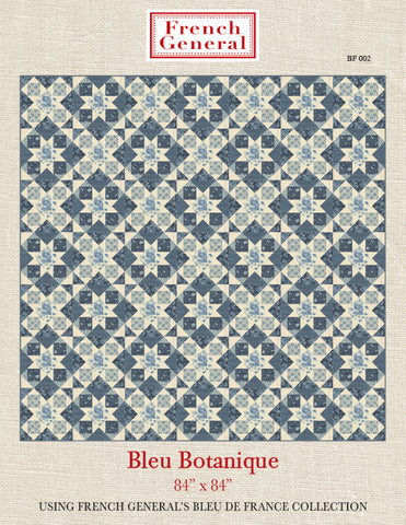 Bleu De France Quilt Pattern - Bleu Botanique