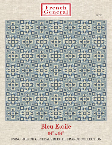 Bleu De France Quilt Pattern - Bleu Etoile