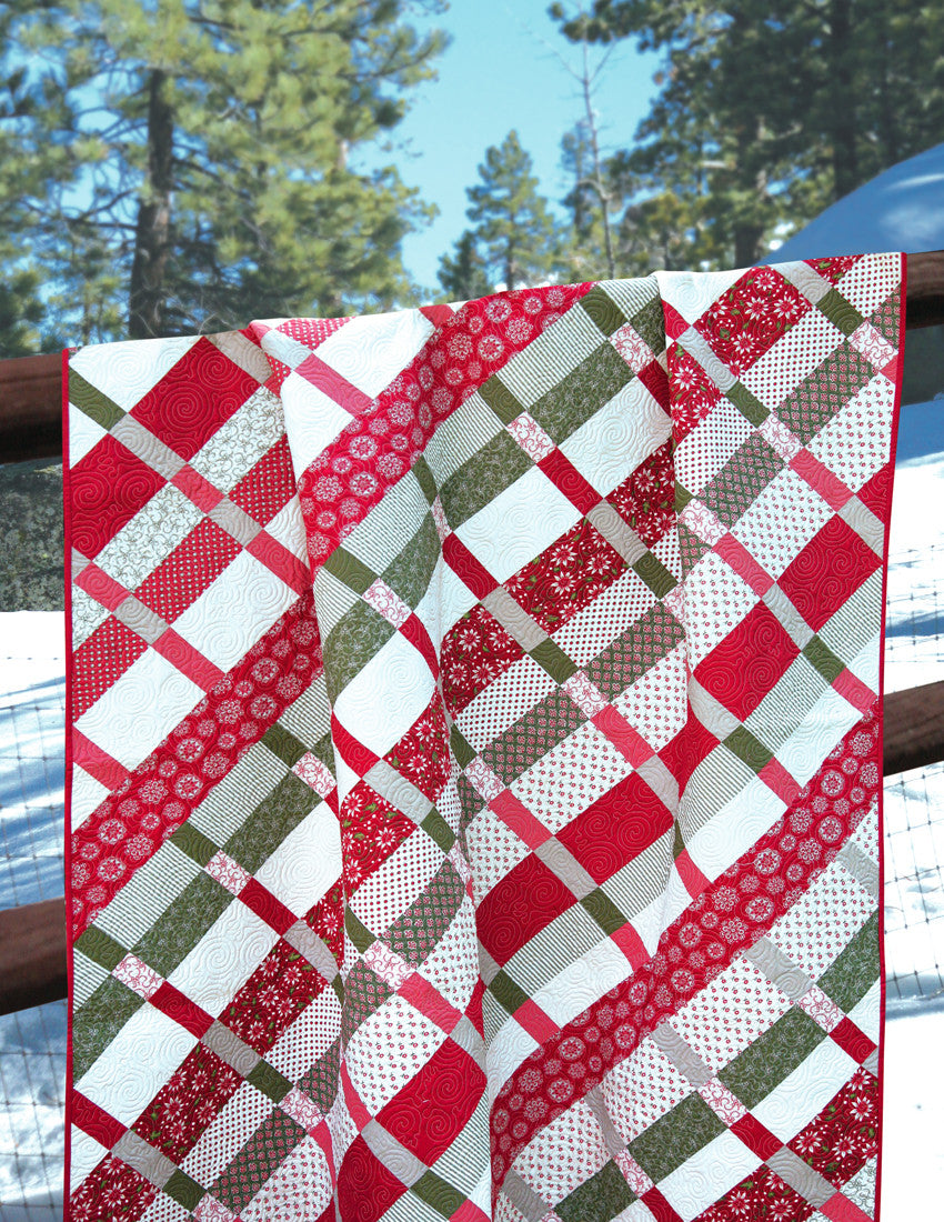 Canne De Bonbon - Petites Maisons De Noel Quilt Pattern