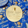 Vintage French "Best Wishes" Button