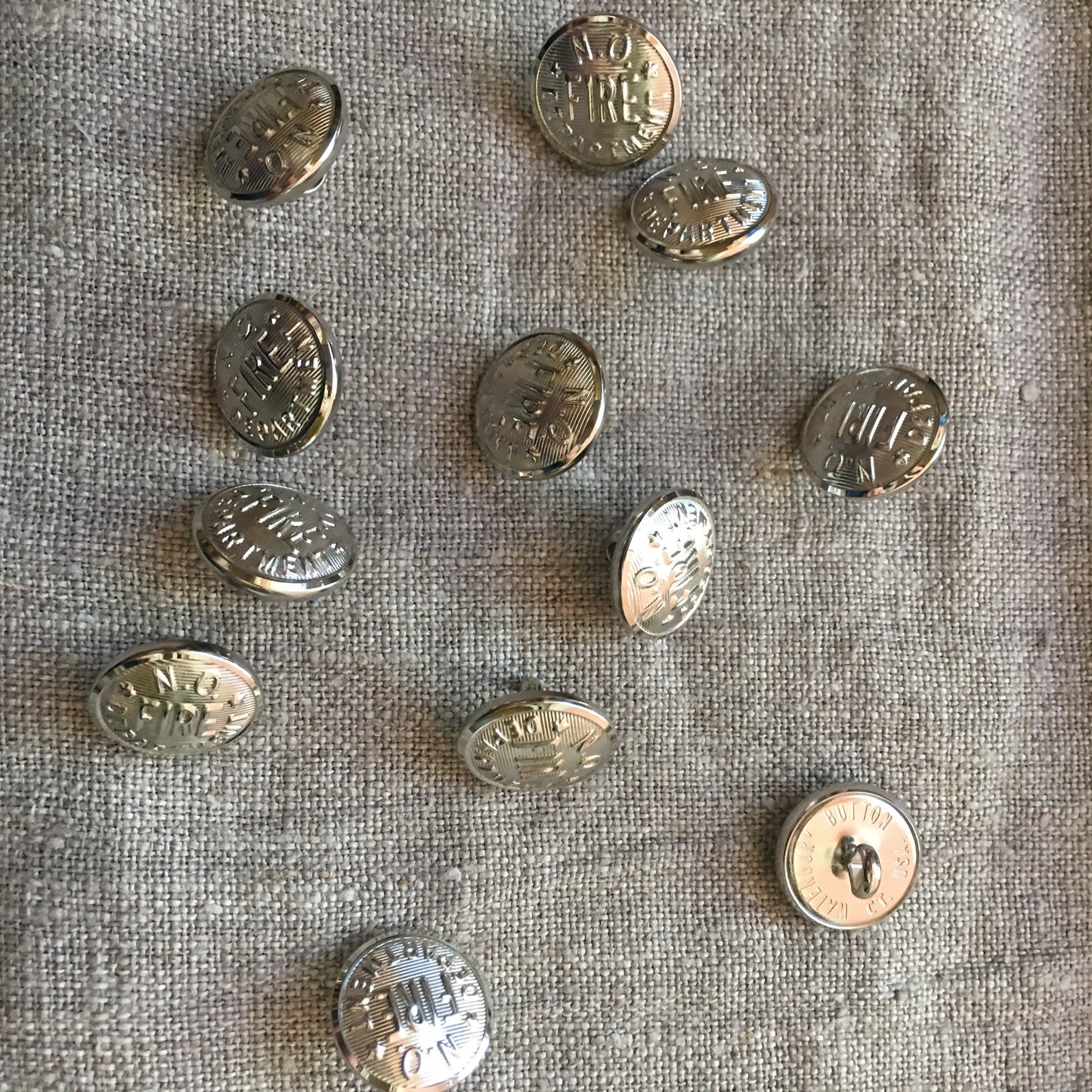 Vintage Fire Department Buttons - SF, NO or NY