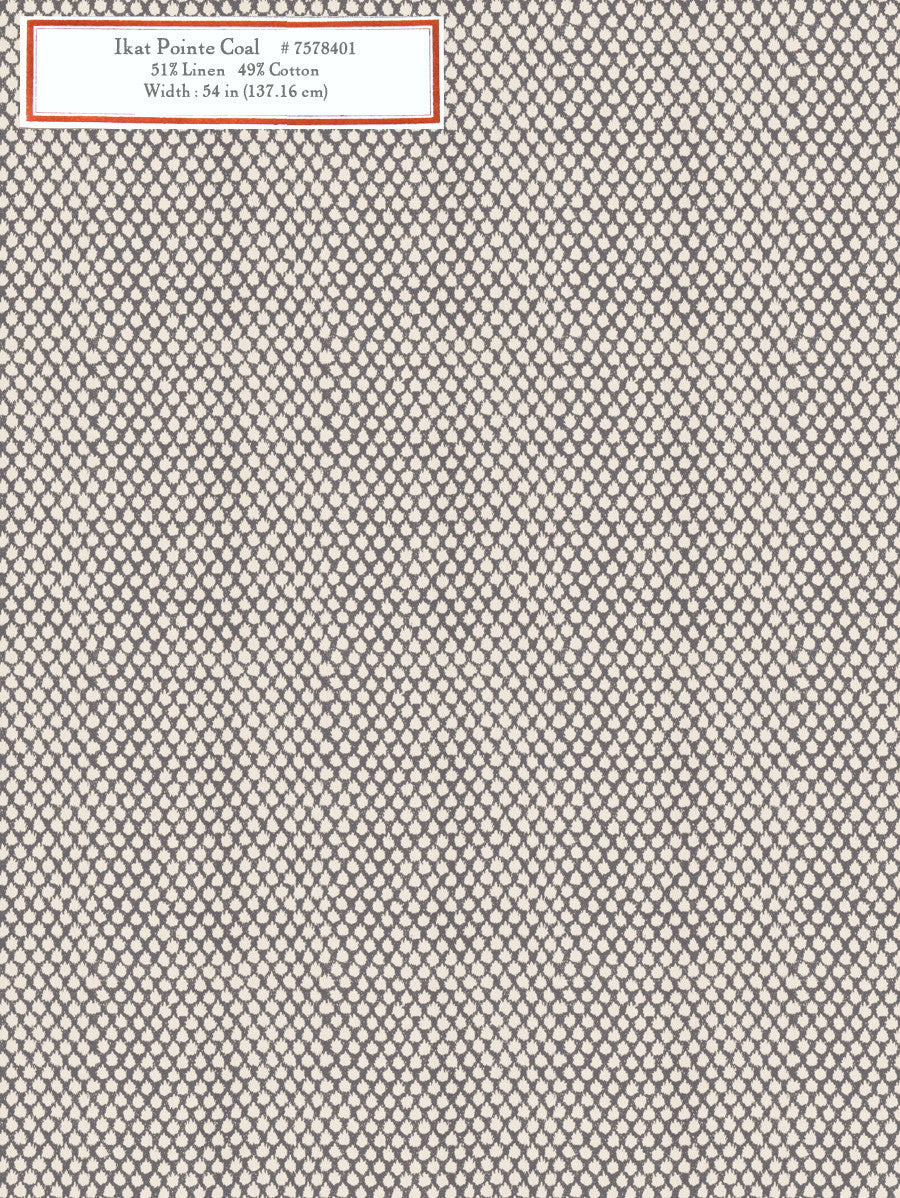 Home Decorative Fabric - Ikat Pointe Coal
