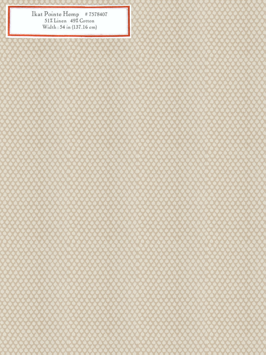 Home Decorative Fabric - Ikat Pointe Hemp