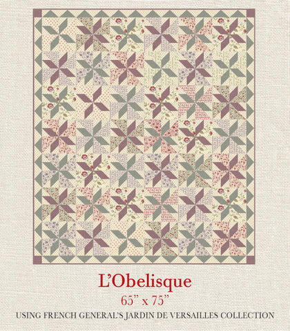 Jardin De Versailles - L'Obelisque Quilt Pattern