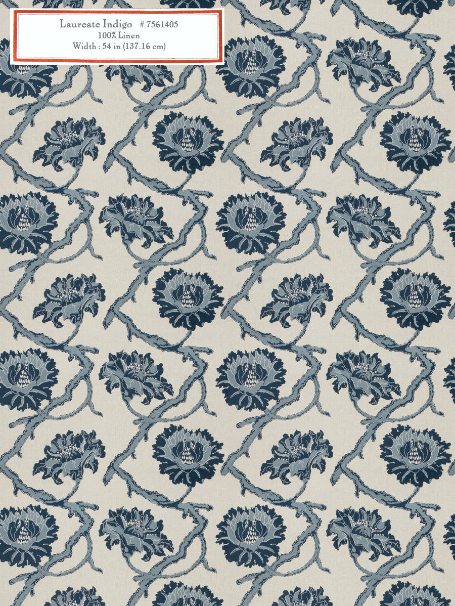 Home Decorative Fabric - Laureate Indigo