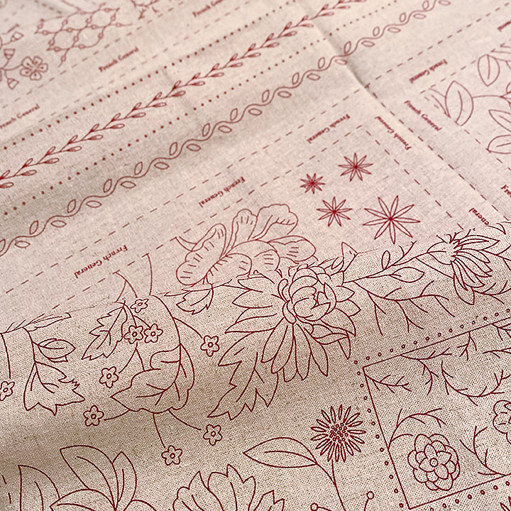 Jardin De Fleurs Linen Embroidery Sampler