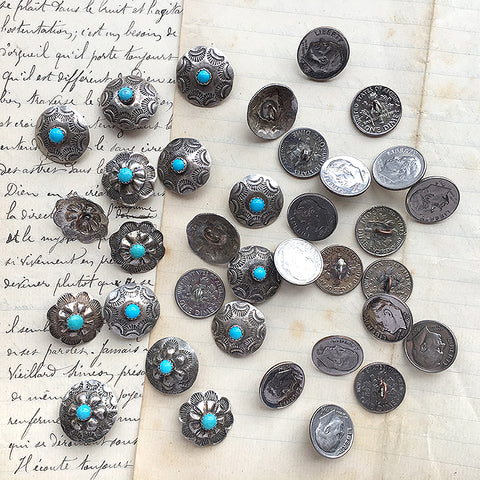 Navajo Dime Buttons