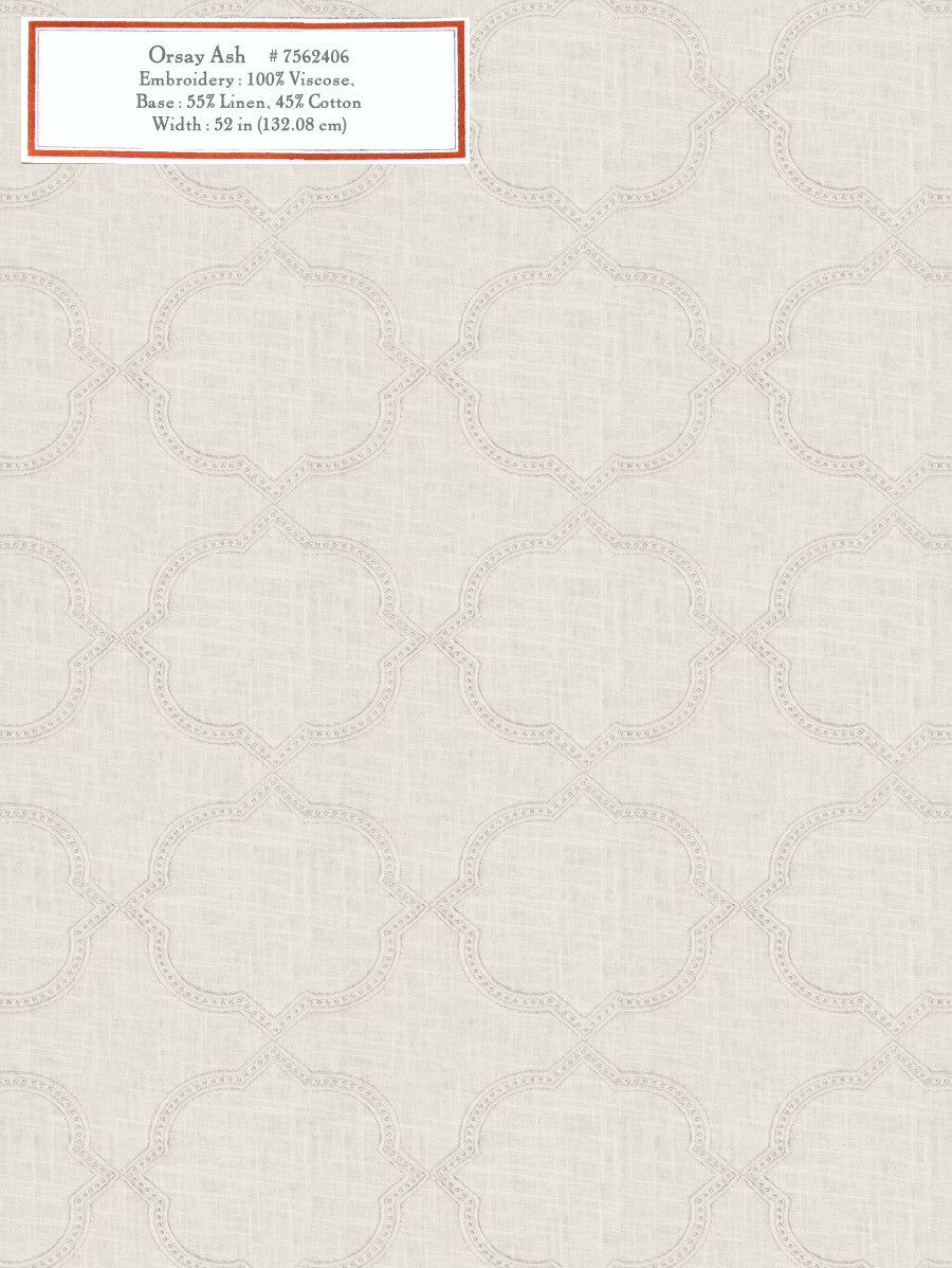 Home Decorative Fabric - Orsay Ash
