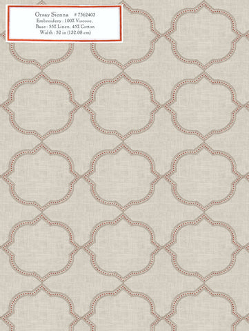 Home Decorative Fabric - Orsay Sienna