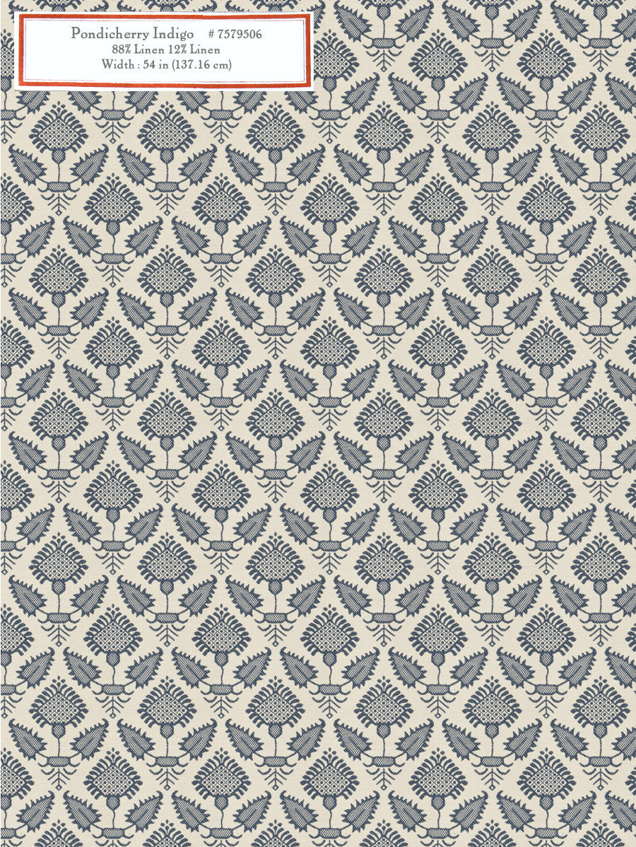 Home Decorative Fabric - Pondicherry Indigo