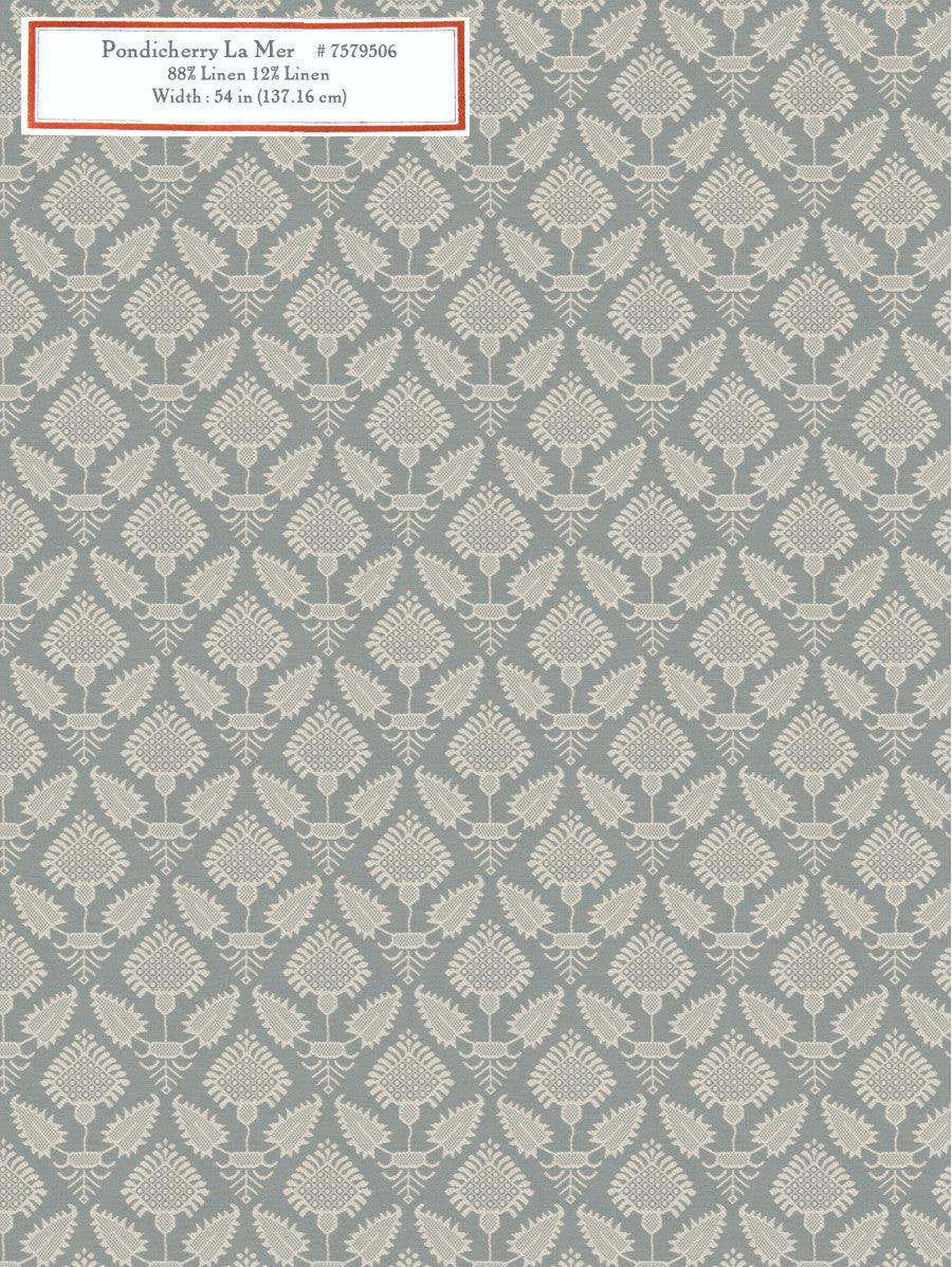 Home Decorative Fabric - Pondicherry La Mer