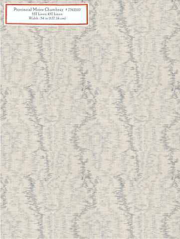Home Decorative Fabric - Provincial Moire Chambray
