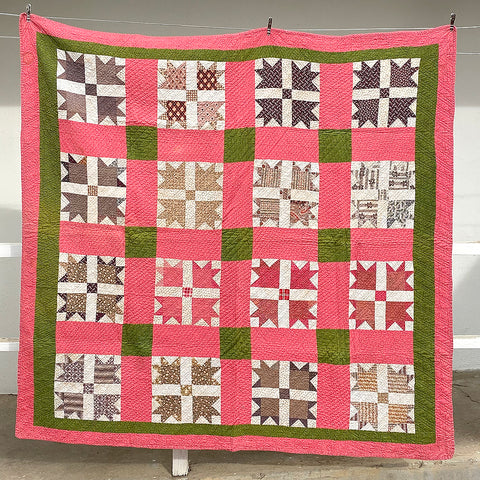 Colorful Bear Paw Quilt