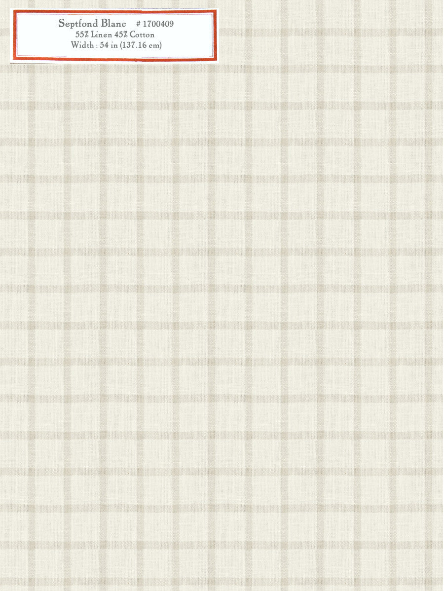 Home Decorative Fabric - Septfond Blanc