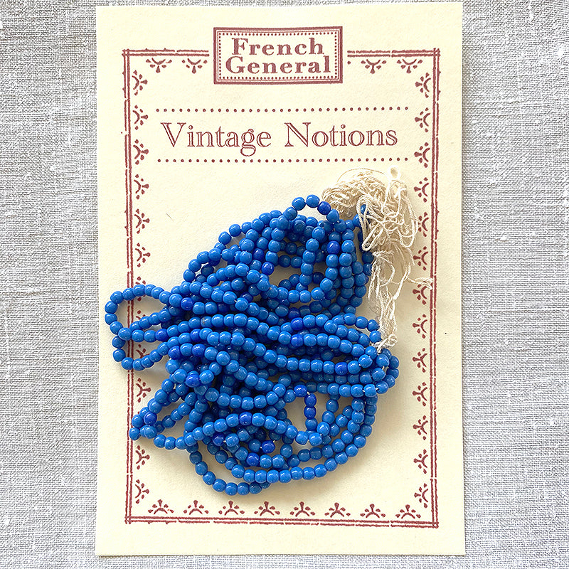 Vintage Round Beads - Light Cornflower