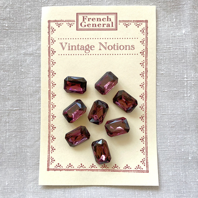 Vintage Glass Gemstones - Amythest