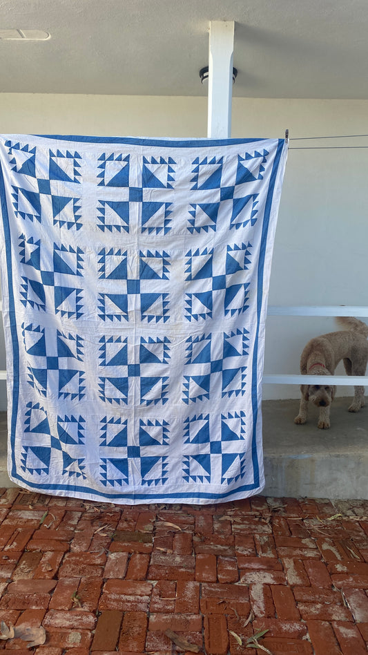 1880's Cadet Blue Quilt Top